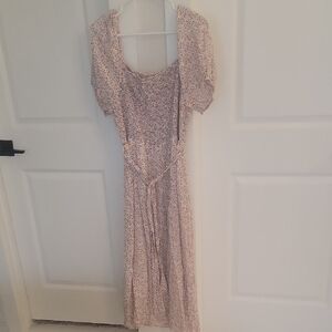 Floral Maxi Dress with Puff Sleeves